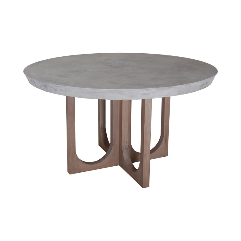 Joss & Main Jaclyn 54.00'' Concrete Trestle Dining Table Wayfair